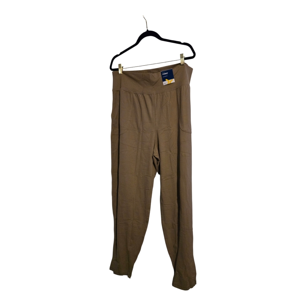 Tan High-Waisted Pants